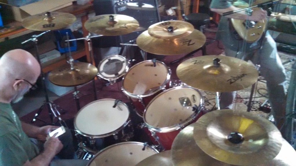 Darin Brannon behind his thunderous drum kit.