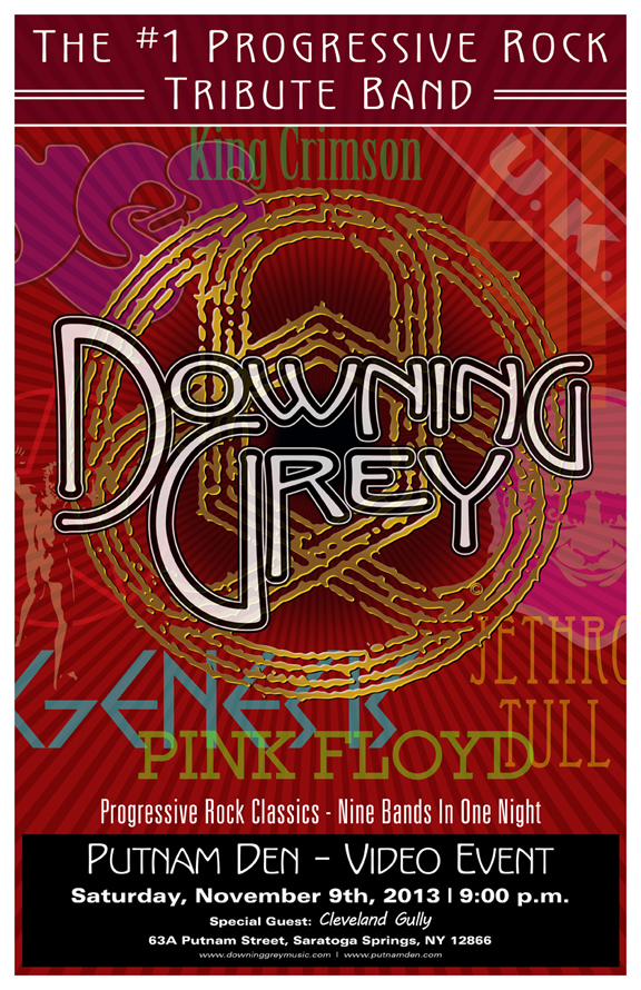 Former members of the progressive rock tribute band Downing Grey came together to form Circuline – past poster #3