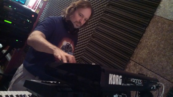 Andrew Colyer composing in The Cave for Circuline's second album.