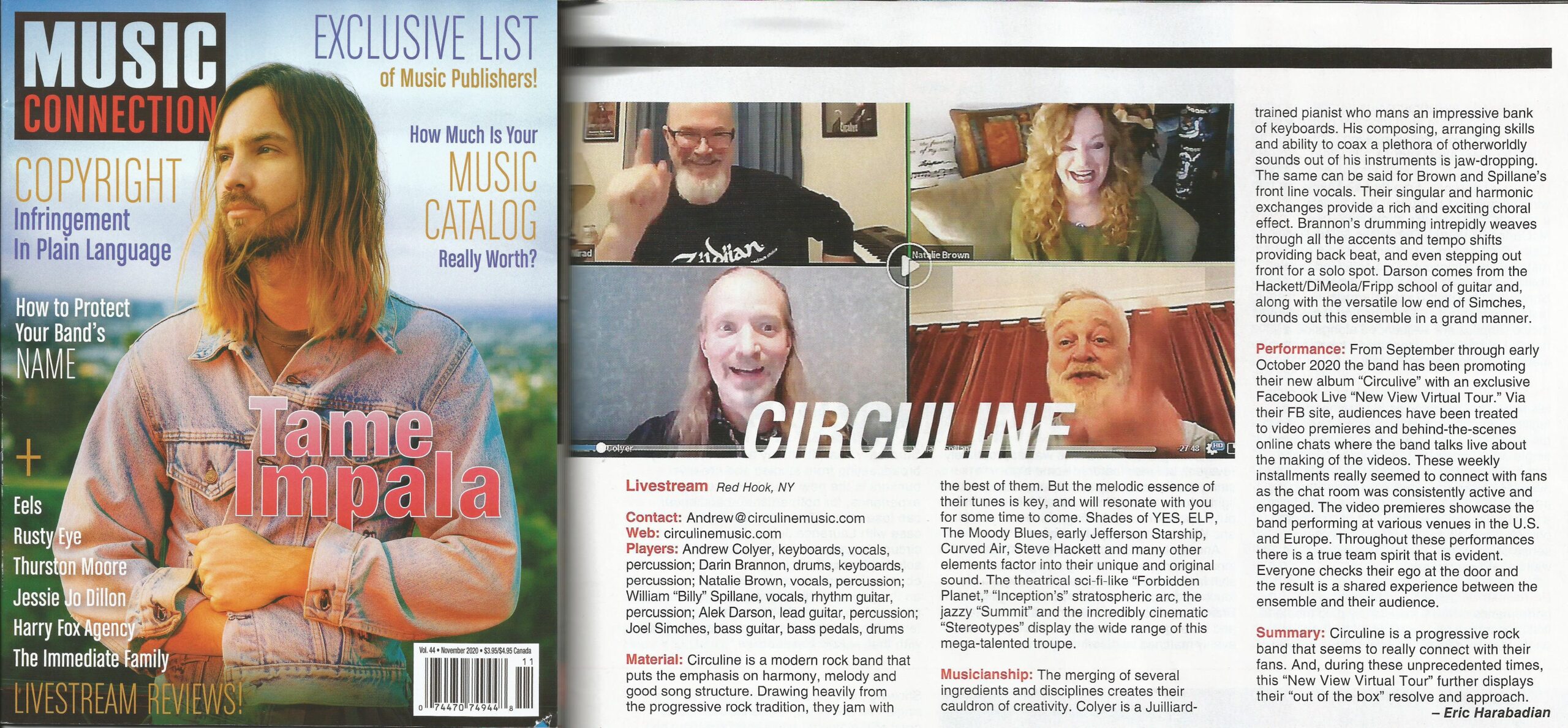 Music Connection, Music Connection Magazine, Circuline, NewView Virtual Tour, NewView, CircuLive, CircuLive::NewView, Livestream, Andrew Colyer, Darin Brannon, Natalie Brown, William "Billy" Spillane, Alek Darson,  Inner Nova Music, progressive rock