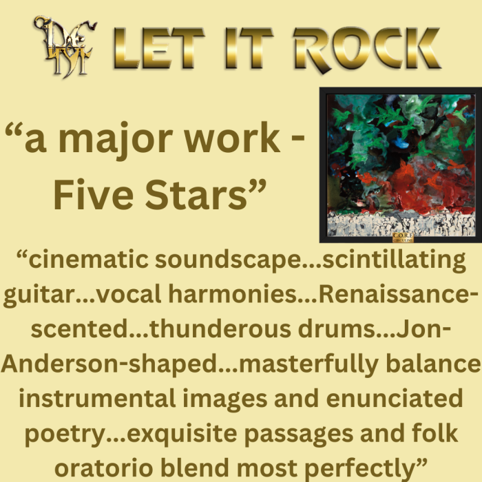 Circuline, CORE, C.O.R.E., DME, Let It Rock, DME Let It Rock, Dmitry Epstein, Dmitry M. Epstein, Canada, Andrew Colyer, Darin Brannon, Natalie Brown, Shelby Logan Warne, Dave Bainbridge, Inner Nova Music, Renaissance, Jon Anderson, Kansas, IONA, Lifesigns, Joe Deninzon 