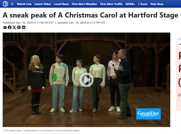 Circuline, Natalie Brown, Hartford Stage, Christmas Carol, A Christmas Carol, Ghost Story