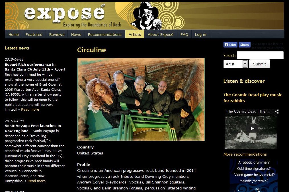 Circuline Profiled on Expose Rock Webzine