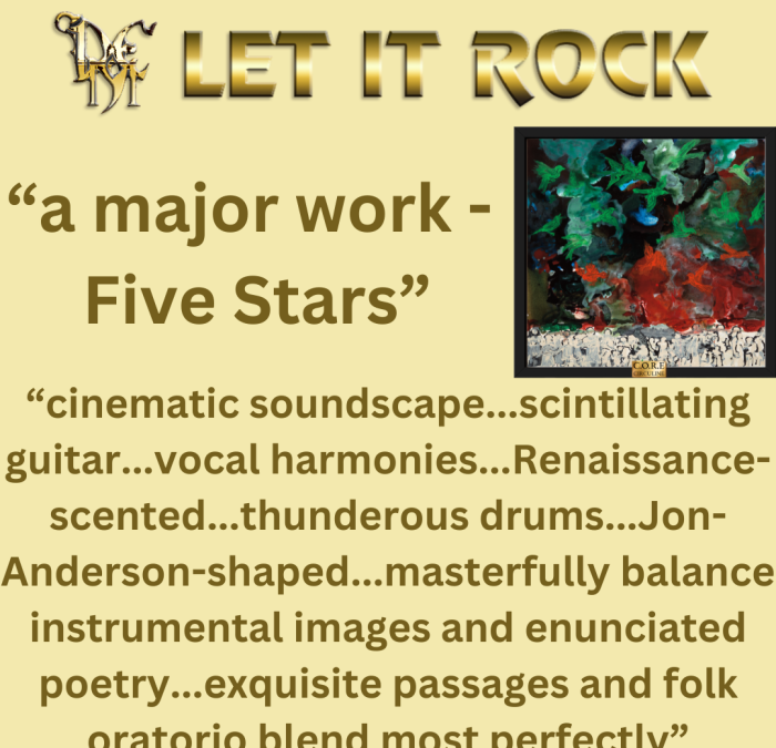 DME Let It Rock – Gives 5-Star Review for “C.O.R.E.”