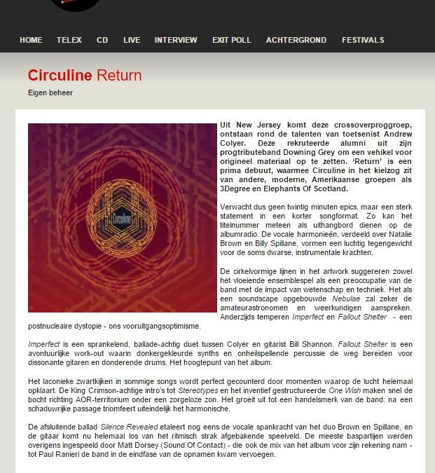 Da Music (Belgium) Reviews Circuline “Return”