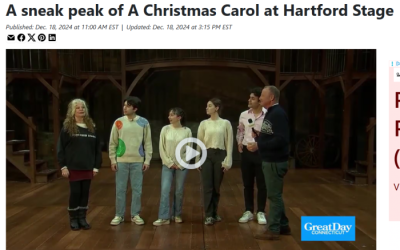 Circuline’s Natalie Brown on WFSB Channel 3 for 2024 “A Christmas Carol” at Hartford Stage