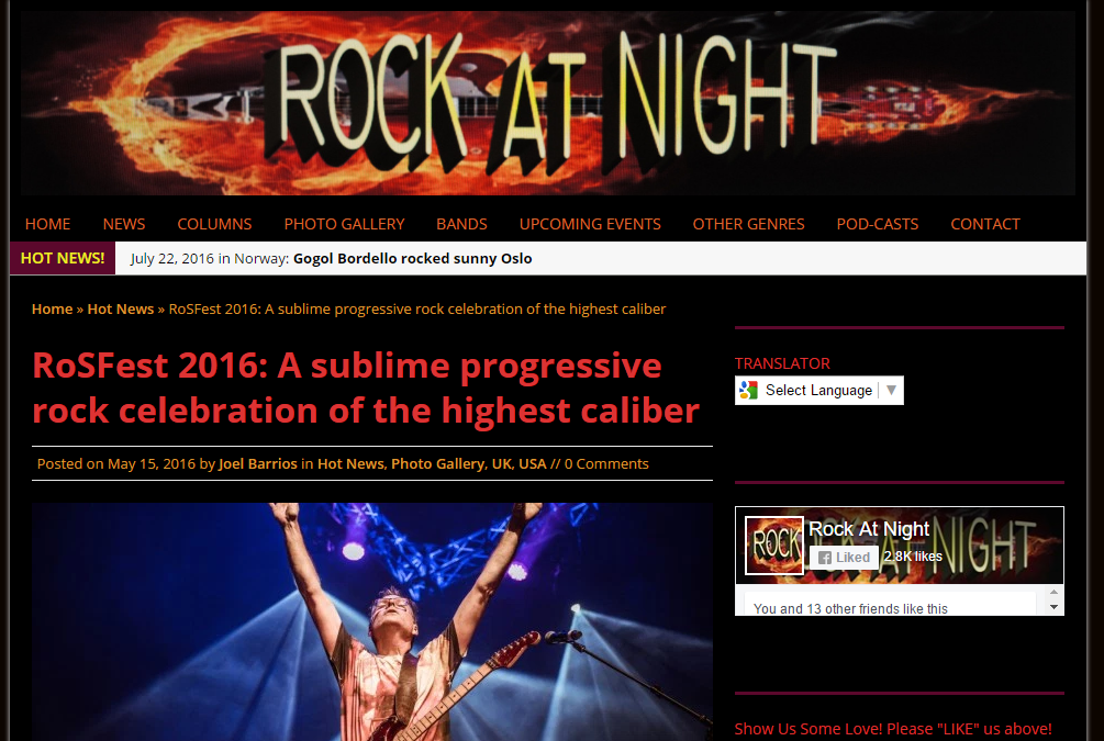 Rock at Night Reviews Circuline RoSfest Performance