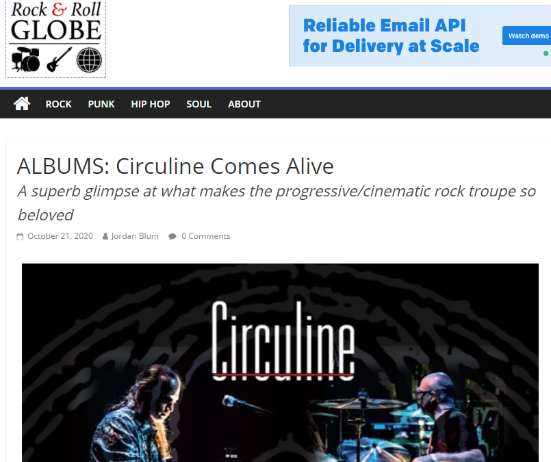 Rock & Roll Globe gives “CircuLive::NewView” 4.5 Star Review (out of 5 stars)